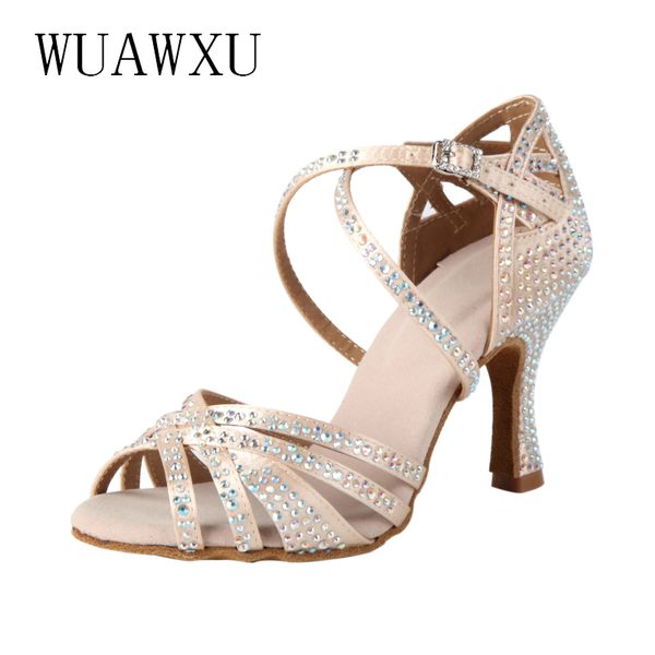 natasha latin champagne diamond inlaid women's high heel professional catwalk sh 230516