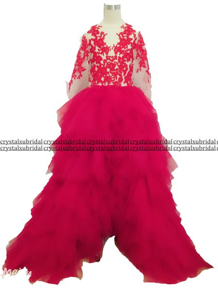2023 real image red flower girls dresses for weddings jewel neck long sleeves lace appliques hi lo length tulle tiered ruffles birthday chil, White;blue
2023 real image red flower girls dresses for weddings jewel neck long sleeves lace appliques hi lo length tulle tiered ruffles birthday chil, White;blue