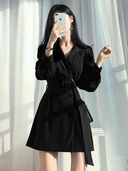 dresses vintage notched black long sleeve jacket slim blazer mini dresses for women korean fashion casual bodycon dress autumn 2022, Black;gray
dresses vintage notched black long sleeve jacket slim blazer mini dresses for women korean fashion casual bodycon dress autumn 2022, Black;gray