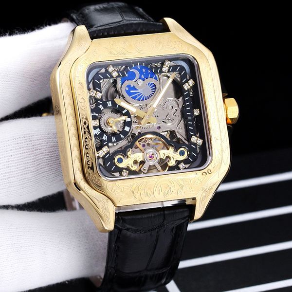 watch mens watch hollow watch fully automatic mechanical watches design sapphire leather strap waterproof 44mm moon phase, Slivery;brown
watch mens watch hollow watch fully automatic mechanical watches design sapphire leather strap waterproof 44mm moon phase, Slivery;brown