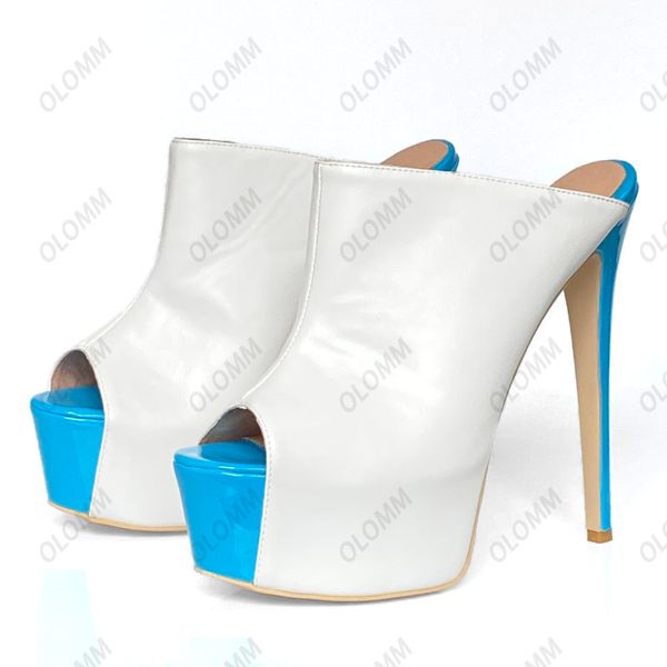 olomm handmade women summer platform mules sandals stiletto heels open toe beautiful sky blue casual shoes size 35 47 52, Black
olomm handmade women summer platform mules sandals stiletto heels open toe beautiful sky blue casual shoes size 35 47 52, Black