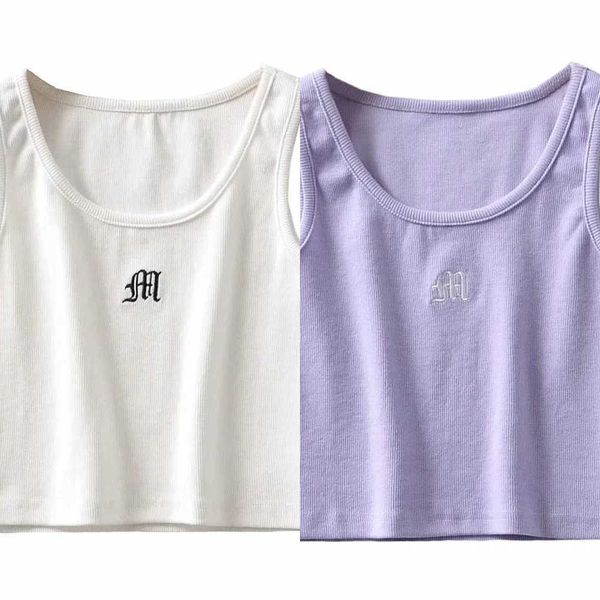 2021 summer new bm style basic embroidery letter wide shoulder strap slim tank for women, White
2021 summer new bm style basic embroidery letter wide shoulder strap slim tank for women, White