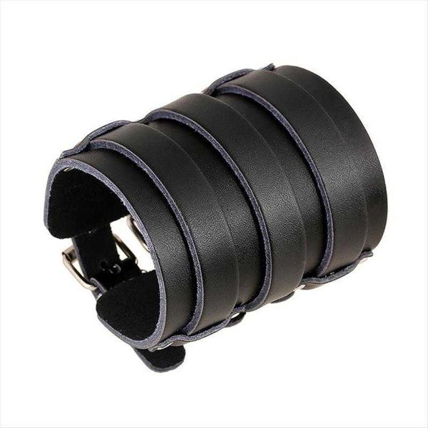 hatu black width leather bracelet exaggerated punk mens genuine wristband film and television prop decoration, Golden;silver
hatu black width leather bracelet exaggerated punk mens genuine wristband film and television prop decoration, Golden;silver