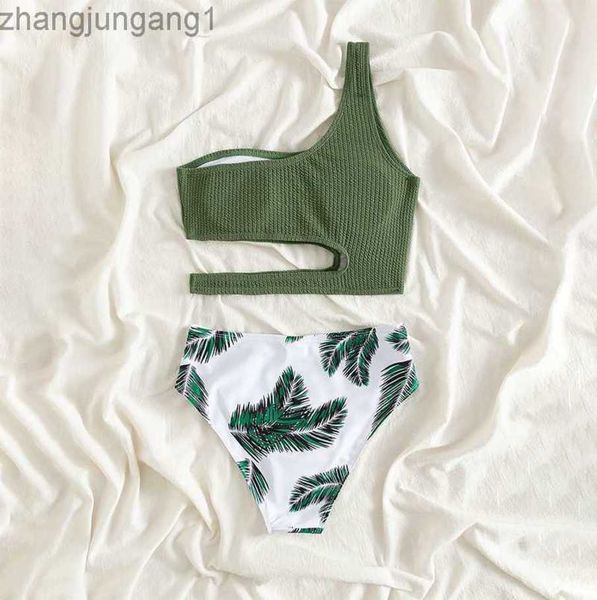 designer bikini 2023 solid color pit stripe one shoulder printed pants bikini swimwear women, White;black
designer bikini 2023 solid color pit stripe one shoulder printed pants bikini swimwear women, White;black