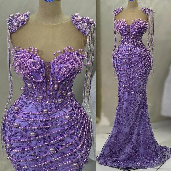 2023 may aso ebi lavender mermaid prom dress pearls crystals luxurious evening formal party second reception birthday engagement gowns dress, Black
2023 may aso ebi lavender mermaid prom dress pearls crystals luxurious evening formal party second reception birthday engagement gowns dress, Black