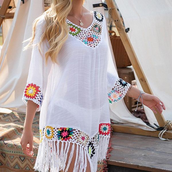 swimwear summer women bikini cover up floral lace hollow swimsuit coverups bathing suit beachwear tunic beach dress hot, White;black
swimwear summer women bikini cover up floral lace hollow swimsuit coverups bathing suit beachwear tunic beach dress hot, White;black
