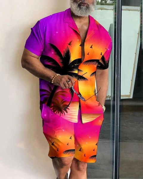 men's tracksuits fashion men's hawaiian shirt suit coconut tree 3d print short-sleeved shirt shorts set summer casual beach men�, Gray
men's tracksuits fashion men's hawaiian shirt suit coconut tree 3d print short-sleeved shirt shorts set summer casual beach men�, Gray