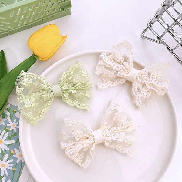 2023 summer new french children's cute beautiful embroidery mesh lace bow hairpin fashion sweet girl princess hair accessories, Slivery;white
2023 summer new french children's cute beautiful embroidery mesh lace bow hairpin fashion sweet girl princess hair accessories, Slivery;white
