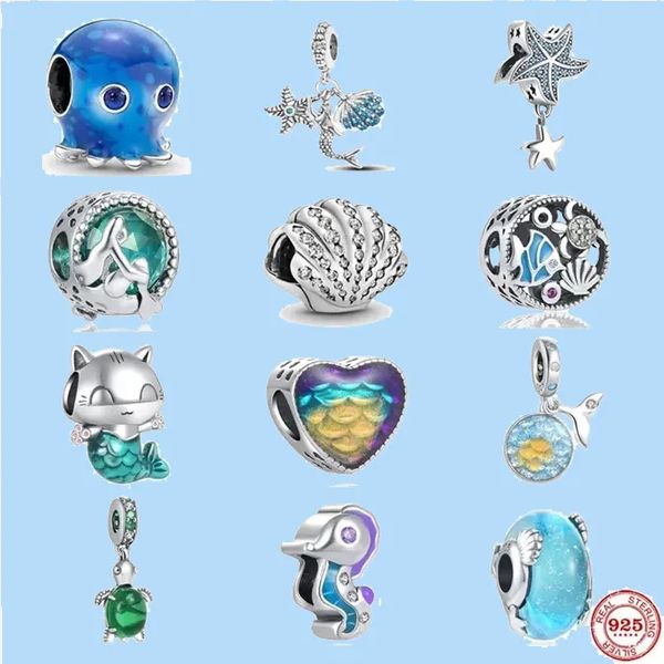 925 sterling silver charms for jewelry making for pandora beads gift mermaid starfish scallops ocean love charms set pendant diy, Black
925 sterling silver charms for jewelry making for pandora beads gift mermaid starfish scallops ocean love charms set pendant diy, Black
