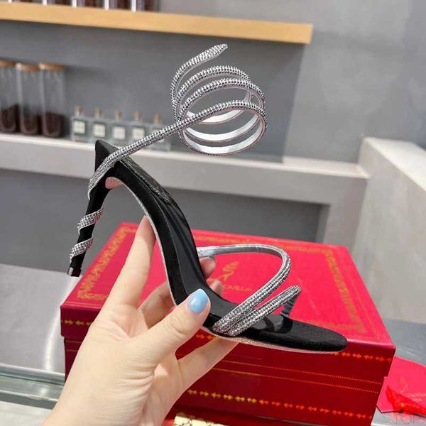 rene caovilla stiletto sandals fashion cleo crystal rhinestones wedding shoes bride studded snake strass luxury brand designers 9.5cm high h, Black
rene caovilla stiletto sandals fashion cleo crystal rhinestones wedding shoes bride studded snake strass luxury brand designers 9.5cm high h, Black