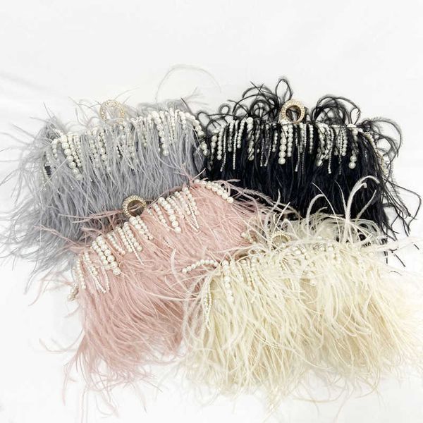 shoulder bags luxury feather pearl bag real natural ostrich handbag with gold chain 2023 fashion chic romantic party concern dinner 230426
shoulder bags luxury feather pearl bag real natural ostrich handbag with gold chain 2023 fashion chic romantic party concern dinner 230426