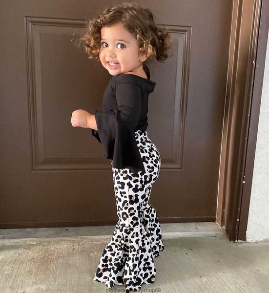 cross border baby spring autumn girls' in europe and america children's wear flare sleeve leopard pattern long pants two piece set, White
cross border baby spring autumn girls' in europe and america children's wear flare sleeve leopard pattern long pants two piece set, White