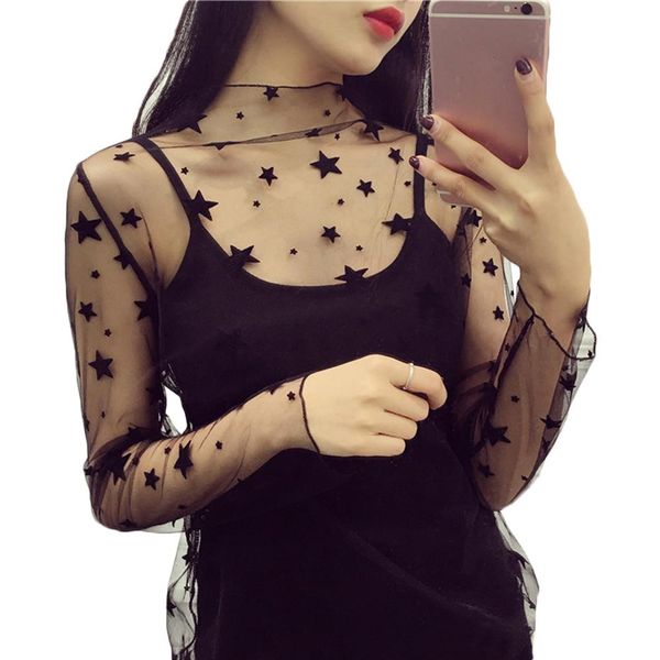 shirts women harajuku mesh net see through t shirt transparent undershirt star base camisas femininas clubwear tee shirts, White
shirts women harajuku mesh net see through t shirt transparent undershirt star base camisas femininas clubwear tee shirts, White