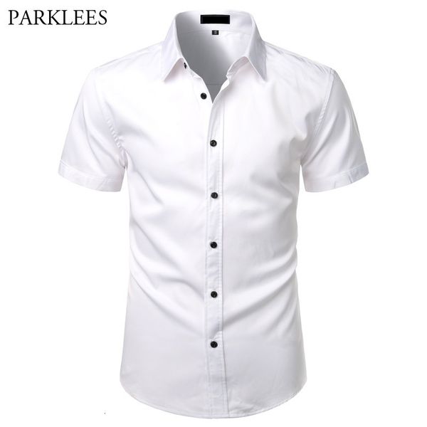 men's casual shirts white mens bamboo fiber dress shirts short sleeve casual button down shirt men non iron easy care elastic business, White;black
men's casual shirts white mens bamboo fiber dress shirts short sleeve casual button down shirt men non iron easy care elastic business, White;black