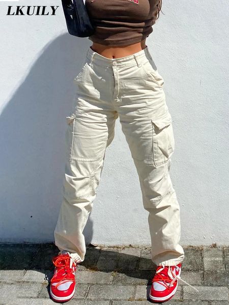 women's two piece pants celana kargo jeans longgar fashion wanita 90s baju jalan saku overall tentara hijau pinggang tinggi denim y2k 2, White
women's two piece pants celana kargo jeans longgar fashion wanita 90s baju jalan saku overall tentara hijau pinggang tinggi denim y2k 2, White