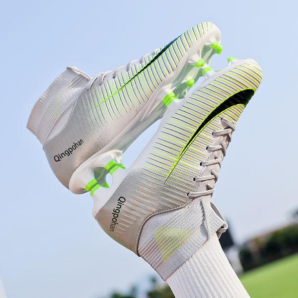 safety shoes men football boots for kids soccer cleats boots long spikes tf ag ankle high sneakers soft indoor turf futsal soccer shoes 2305, Black;brown
safety shoes men football boots for kids soccer cleats boots long spikes tf ag ankle high sneakers soft indoor turf futsal soccer shoes 2305, Black;brown