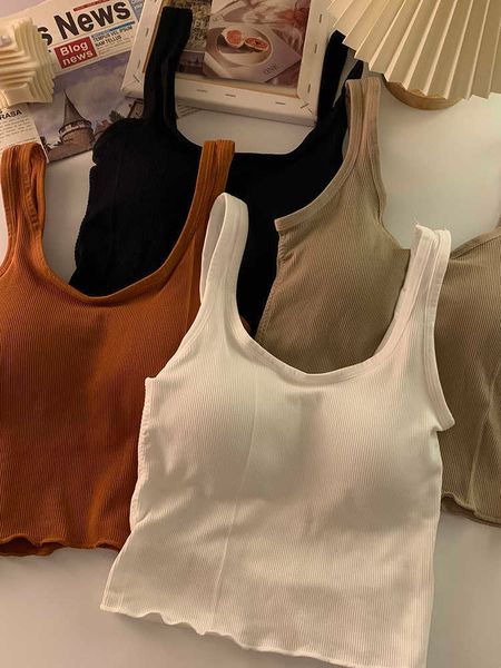women's tanks camis heliar plain crop women cotton tank camis plain padded tube women 2022 summer underwear bra aa230515, White
women's tanks camis heliar plain crop women cotton tank camis plain padded tube women 2022 summer underwear bra aa230515, White