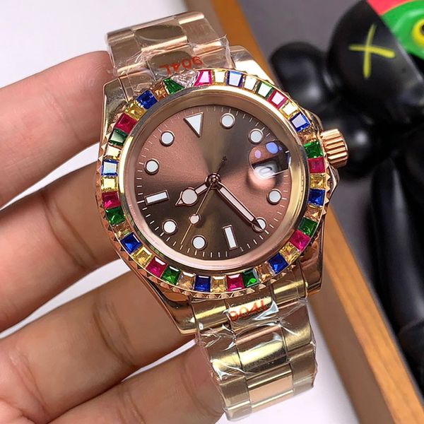 mans watch 40mm automatic mechanical watches warterproof watch stainless steel business waterproof montre de luxe, Slivery;brown
mans watch 40mm automatic mechanical watches warterproof watch stainless steel business waterproof montre de luxe, Slivery;brown