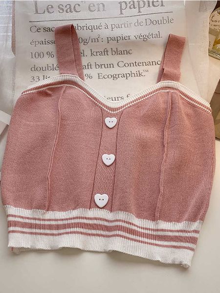 women's tanks camis heliar women pink knitted buttoned up crop women 2022 cute camis stripes knitted women summer aa230515, White
women's tanks camis heliar women pink knitted buttoned up crop women 2022 cute camis stripes knitted women summer aa230515, White