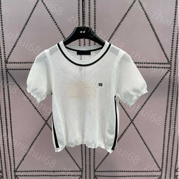 23ss womens knits womens designer clothing new summer crewneck matching color mesh knit short sleeve womens clothes a1, White
23ss womens knits womens designer clothing new summer crewneck matching color mesh knit short sleeve womens clothes a1, White