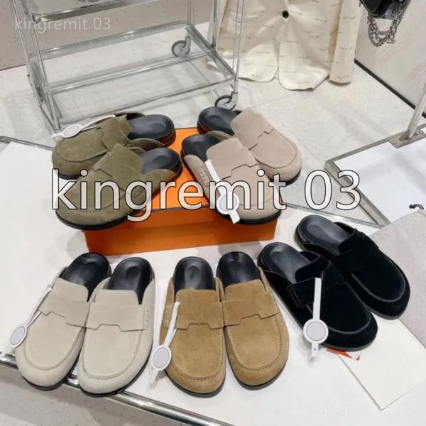 designer slippers go mules women rubber slides flat sandals thick bottom suede mule classic boston clogs wrapped toe leather sandal summer b, Black
designer slippers go mules women rubber slides flat sandals thick bottom suede mule classic boston clogs wrapped toe leather sandal summer b, Black