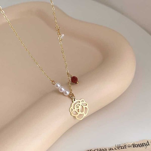 pendant necklaces fashion rose french pearl nelace retro gentle elegant exquisite pearl rose clavicle chain pendant party gift, Silver
pendant necklaces fashion rose french pearl nelace retro gentle elegant exquisite pearl rose clavicle chain pendant party gift, Silver