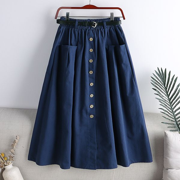 skirts cotton single breasted women spring 2024 autumn fashion high waist pleated female a line with belt 230516, Black
skirts cotton single breasted women spring 2024 autumn fashion high waist pleated female a line with belt 230516, Black
