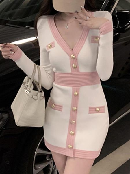 dresses fall winter sweater vestidos feminino women vintage long sleeve slim bodycon dress korean fashion casual robe femme, Black;gray
dresses fall winter sweater vestidos feminino women vintage long sleeve slim bodycon dress korean fashion casual robe femme, Black;gray
