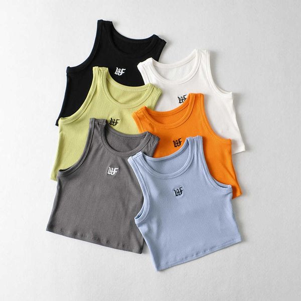 ins trendy letter embroidered short tank women's summer new 2021 round neck slim fit open navel sleeveless top, White
ins trendy letter embroidered short tank women's summer new 2021 round neck slim fit open navel sleeveless top, White