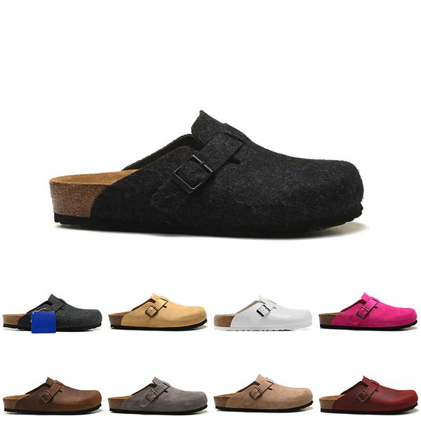 2023 boston clogs luxury fashion oiled leather bag head pull cork suede sandals tan brown black autumn winter loafers shoes womens mens slip
2023 boston clogs luxury fashion oiled leather bag head pull cork suede sandals tan brown black autumn winter loafers shoes womens mens slip