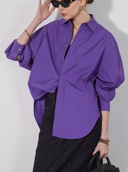 women's blouses shirts kaus katun kebesaran oranye baru untuk wanita blus kancing bawah polos warna permen musim panas mode atasan leng, White
women's blouses shirts kaus katun kebesaran oranye baru untuk wanita blus kancing bawah polos warna permen musim panas mode atasan leng, White