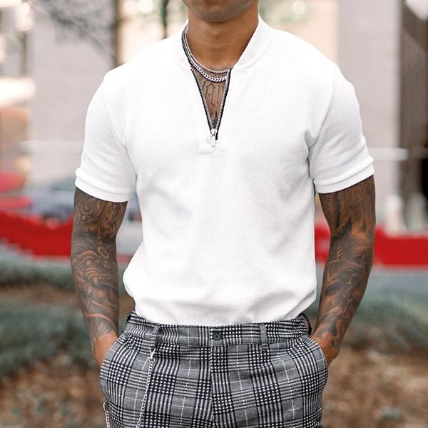 men s t shirts fashion musim panas 2023 kaus leher v ritsleting pria pemuda lengan pendek ramping elegan atasan harian kasual katun warna so, White;black
men s t shirts fashion musim panas 2023 kaus leher v ritsleting pria pemuda lengan pendek ramping elegan atasan harian kasual katun warna so, White;black