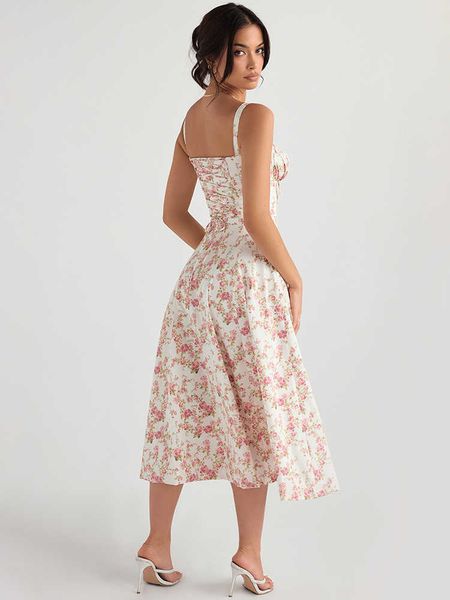 elegant vintage print floral midi dresses back lace up robe fashion farm party clothing women's summer long dress, Black;gray
elegant vintage print floral midi dresses back lace up robe fashion farm party clothing women's summer long dress, Black;gray