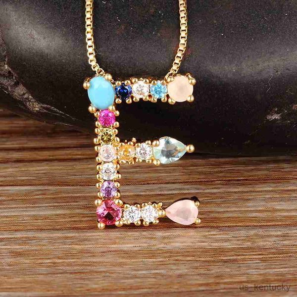 pendant necklaces rainbow color initial charm letter pendant name jewelry women accessories fine party gift r230718, Silver
pendant necklaces rainbow color initial charm letter pendant name jewelry women accessories fine party gift r230718, Silver