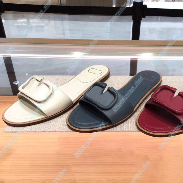 with box valentinoly''designer vt sandal women slippers designer v signature slides grainy cowhide accessory dazzle summer beach m, Black
with box valentinoly''designer vt sandal women slippers designer v signature slides grainy cowhide accessory dazzle summer beach m, Black