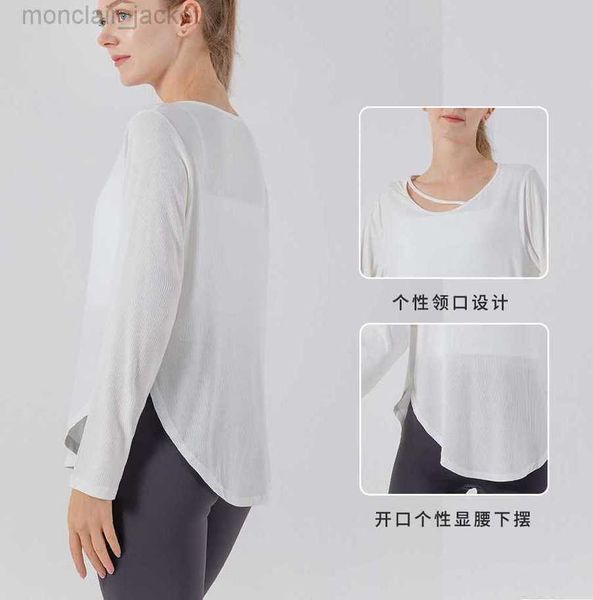desginer yoga suit women's long sleeved round neck solid color slim fitting running breathable fitness t-shirt sports 23ssa, White
desginer yoga suit women's long sleeved round neck solid color slim fitting running breathable fitness t-shirt sports 23ssa, White