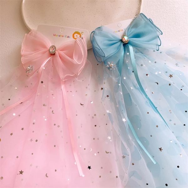 2023 new fashion korean temperament children's hair accessories sweet girl princess beautiful mesh long ribbon bow hairpins, Slivery;white
2023 new fashion korean temperament children's hair accessories sweet girl princess beautiful mesh long ribbon bow hairpins, Slivery;white
