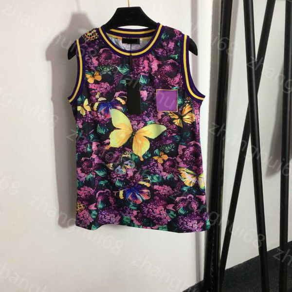 23ss womens tanks camis womens designer clothing vest camis tank round neck contrasting butterfly flower print vest womens clothes a1, White
23ss womens tanks camis womens designer clothing vest camis tank round neck contrasting butterfly flower print vest womens clothes a1, White