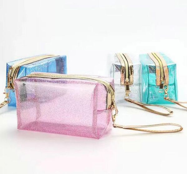 dhl200pcs cosmetic bags brief pvc transparent waterproof protable solid wash bag with wrist
dhl200pcs cosmetic bags brief pvc transparent waterproof protable solid wash bag with wrist