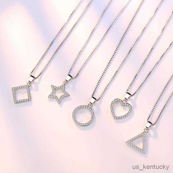 pendant necklaces new modle crystal zircon star heart circle square pendant nelaces for women match 45cm box chain, Silver
pendant necklaces new modle crystal zircon star heart circle square pendant nelaces for women match 45cm box chain, Silver