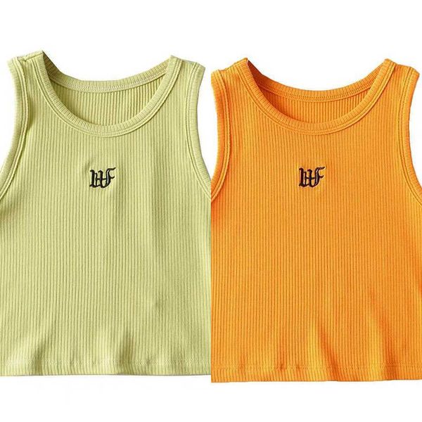 spicy girls summer thin fashion letter embroidered narrow shoulder short bottom sleeveless tank top, White
spicy girls summer thin fashion letter embroidered narrow shoulder short bottom sleeveless tank top, White