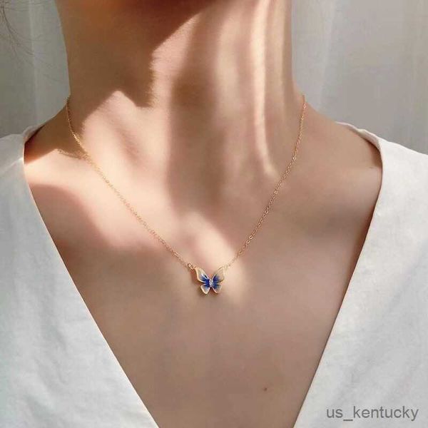pendant necklaces blue dream butterfly nelace for women luxury jewelry accessories temperament high-end simple butterfly chain gifts, Silver
pendant necklaces blue dream butterfly nelace for women luxury jewelry accessories temperament high-end simple butterfly chain gifts, Silver