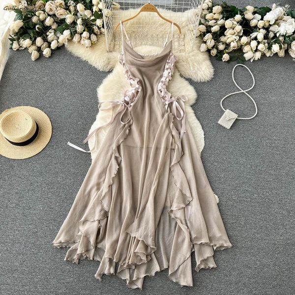 casual dresses summer bandage beach chiffon dress women fashion sleeveless backless twopiece dress korean style evening corset slip dresses, Black;gray
casual dresses summer bandage beach chiffon dress women fashion sleeveless backless twopiece dress korean style evening corset slip dresses, Black;gray