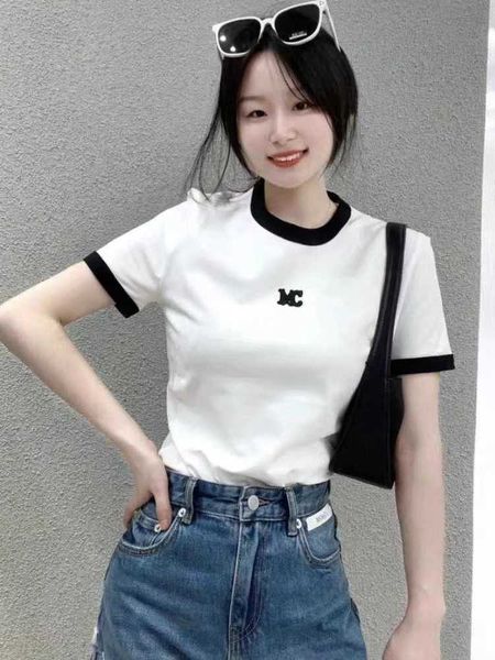 mc2023 spring new mc zhangzai contrast round neck short sleeve shoulder american t-shirt women mbc1tee018, White
mc2023 spring new mc zhangzai contrast round neck short sleeve shoulder american t-shirt women mbc1tee018, White