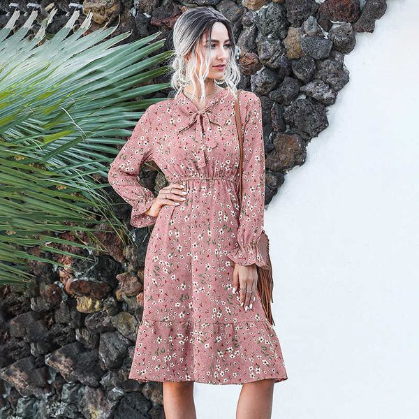 casual dresses autumn midi dress fashion casual floral print pink bow neck long sleeve ruffles elegant dresses for women robe femme 2021 new, Black;gray
casual dresses autumn midi dress fashion casual floral print pink bow neck long sleeve ruffles elegant dresses for women robe femme 2021 new, Black;gray