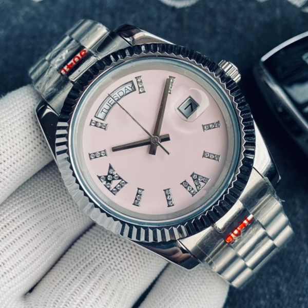 luxury mens watch casual business clock self-winding mechanical watches 41mm fashion dial stainless steel strap sports wristwatch orologi di, Slivery;brown
luxury mens watch casual business clock self-winding mechanical watches 41mm fashion dial stainless steel strap sports wristwatch orologi di, Slivery;brown