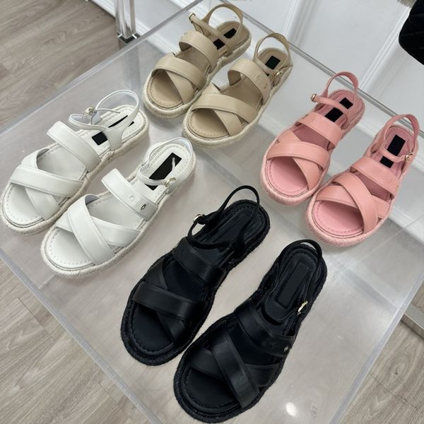 2023 designer raffia sandals chan women espadrilles lambskin leather flat heels strap gold interlocking c buckle wedding dress shoes logo pa, Black
2023 designer raffia sandals chan women espadrilles lambskin leather flat heels strap gold interlocking c buckle wedding dress shoes logo pa, Black