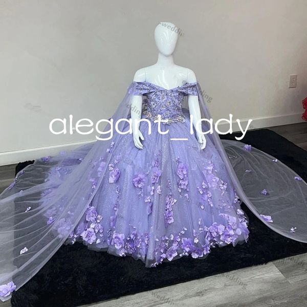 lavender lilac mini quinceanera dresses with cape 2023 off shoulder appliques flowers girl prom gowns custom mis 15 party wear, White;blue
lavender lilac mini quinceanera dresses with cape 2023 off shoulder appliques flowers girl prom gowns custom mis 15 party wear, White;blue