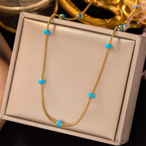 pendant necklaces stainless steel retro bead drop glaze pendant clavicle chain ladies nelace fashion exquisite jewelry, Silver
pendant necklaces stainless steel retro bead drop glaze pendant clavicle chain ladies nelace fashion exquisite jewelry, Silver