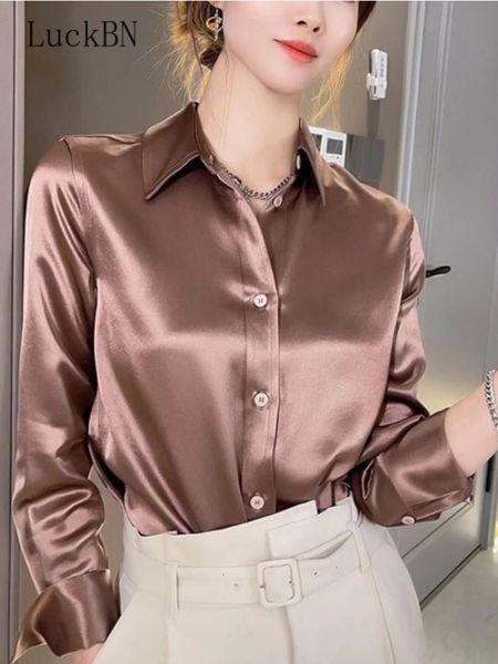 women's blouses shirts brand quality luxury women shirt elegant office button up long sleeve momi silk crepe satin business ladies 2305, White
women's blouses shirts brand quality luxury women shirt elegant office button up long sleeve momi silk crepe satin business ladies 2305, White